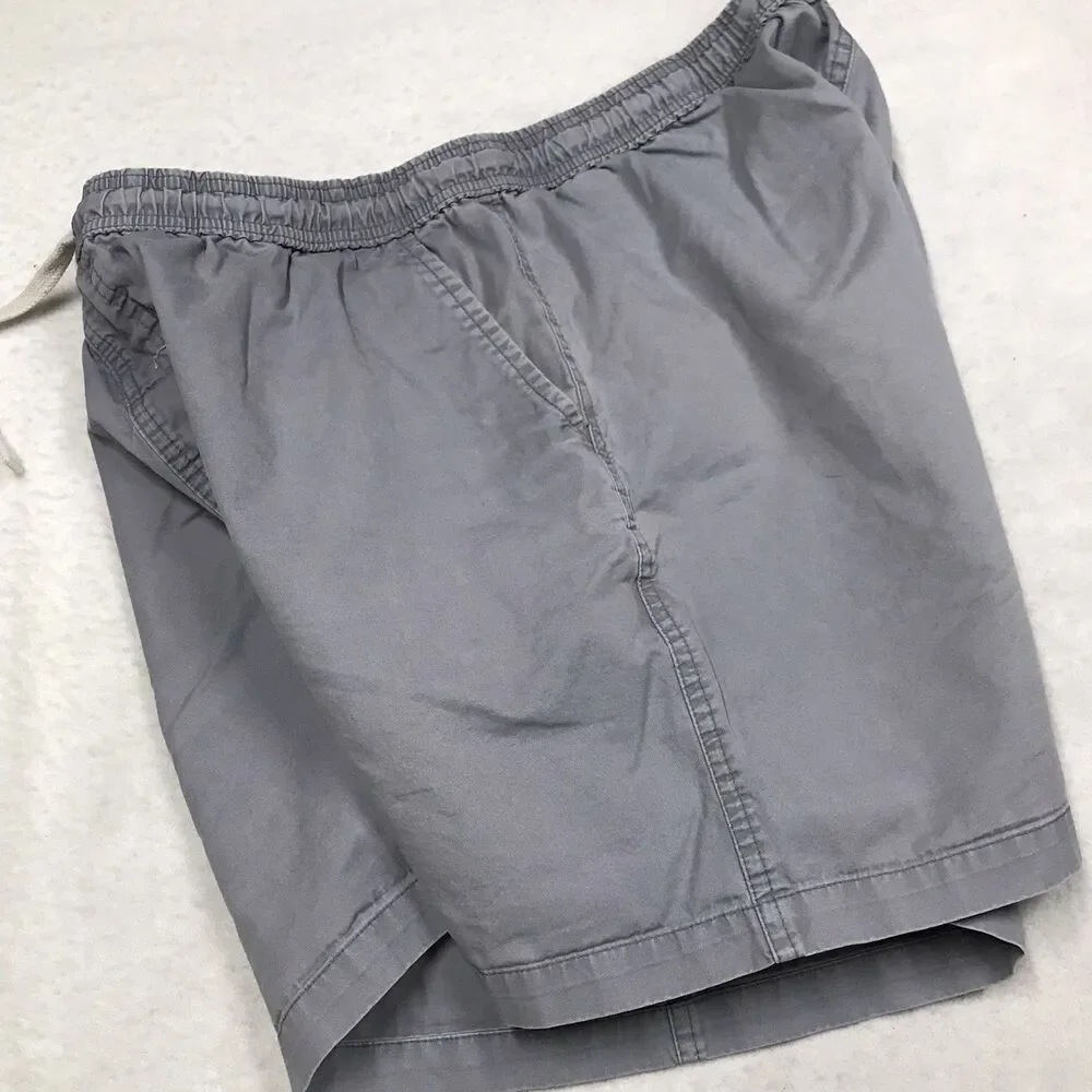 CHUBBIES Off Duty Shorts Men XL 34 Gray Elastic Waist Drawstring Pockets Cotton